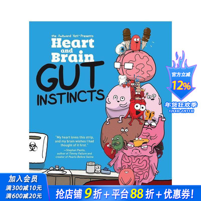 【现货】心与脑：肠道本能 Heart and Brain:Gut Instincts 英文漫画 正版进口书