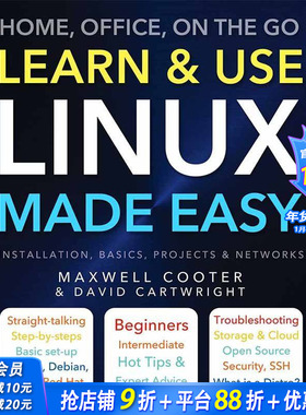【现货】Learn & Use Linux Made Easy，学习并使用Linux操作系统一点通 Maxwell Cooter|David Cartwright 生活综合