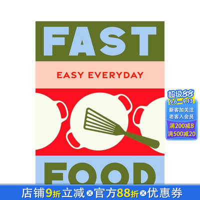 【现货】【轻松日常】快餐：180道经过三重测试的简单食谱 Fast Food: 180 Simple Triple-Tested Recipes 原版英文 正版进口书