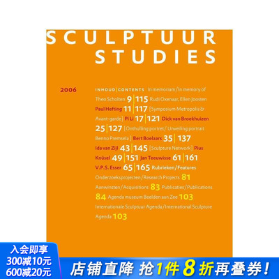 【预售】2006 年雕塑研究 Sculptuur Studies 2006 原版英文艺术画册画集 正版进口书