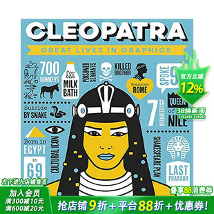 【现货】【图像传记】埃及艳后Cleopatra 大人物漫游记Great Lives in Graphics 名人传记 英文儿童插画故事绘本 进口童书