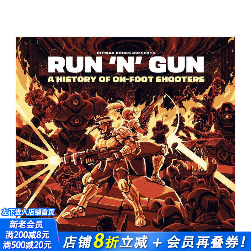 【预售】疾跑射击：步战射击游戏发展史 Run 'n' Gun 原版英文数字媒体设计 魂斗罗/合金弹头/日落骑士/洛克人 正版进口书
