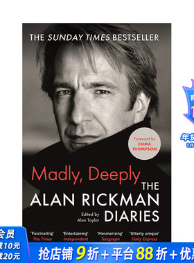 【现货】英文原版 疯狂：艾伦·里克曼日记（简装） Madly Deeply: The Alan Rickman Diaries 英文传记 正版进口书籍画册 善优