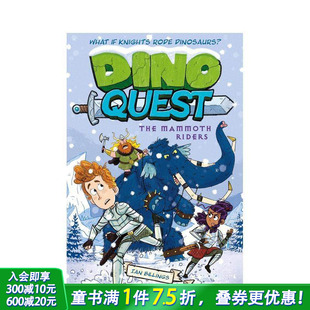 Dino Quest 英文儿童爆笑幽默插图章节故事书 预售 英语拓展阅读 Riders 恐龙大冒险：猛犸象骑士 Mammoth The