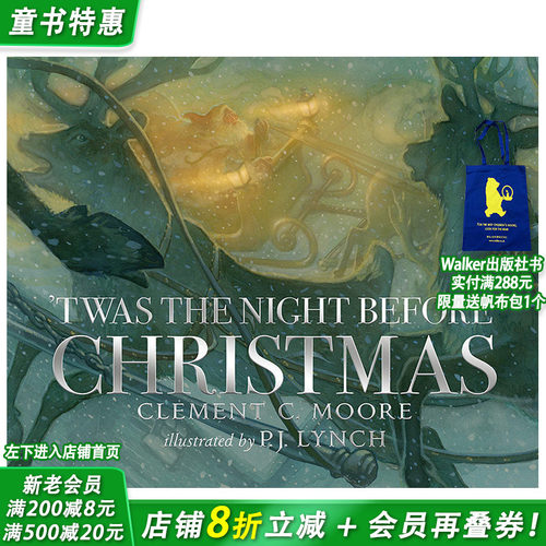 【现货】那是圣诞节前夜 Twas the Night Before Christmas英文儿童绘本-节日庆典英文原版正版进口图书