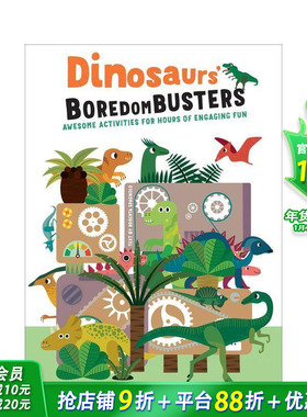 【预售】恐龙解闷宝典：超有趣活动玩不停 Dinosaurs' Boredom Busters  英文儿童趣味互动绘本 英语早教进口书