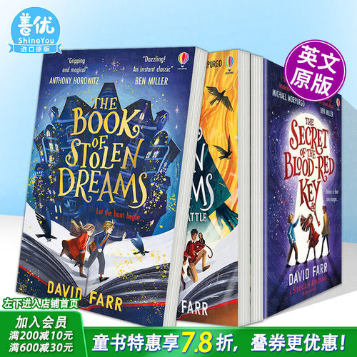 【现货多册选拍】盗梦历险记系列3册：盗梦者之书 2023水石奖入围The Book of Stolen Dreams英文儿童英语拓展阅读章节小说故事书