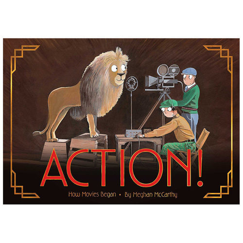 【现货】英文 开拍！：电影是如何开始的 Action!: How Movies Began 精装艺术插画绘本 知识百科 6岁以上 儿童英语进口图书