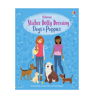 【现货】英文原版 贴纸玩偶书 打扮小猫小狗 Sticker Dolly Dressing Dogs and Puppies 儿童游戏互动 正版进口 善优图书