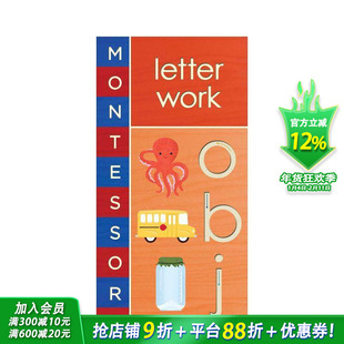 【预售】蒙特利梭:字母练习 Montessori: Letter Work 英文儿童趣味互动绘本 英语早教进口书