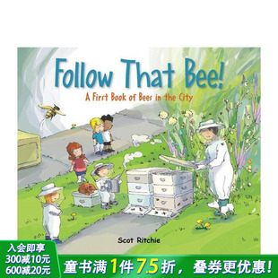 Follow 跟随那只蜜蜂 That Bee 进口童书 英文儿童故事插画绘本 现货