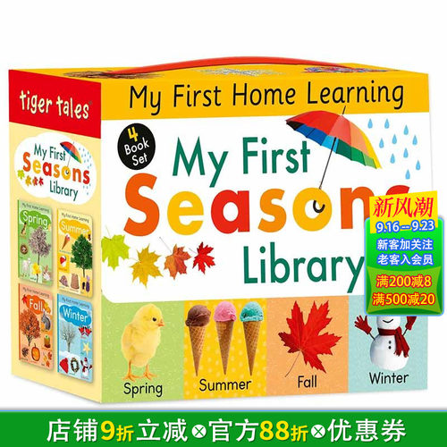 【现货】My First Seasons Library，我的di一个季节图书馆 英文原版图书籍进口正版 Crisp, Lauren 儿童章节书