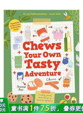 【预售】英文原版 咀嚼自己的美味冒险 Chews Your Own Tasty Adventure 英语儿童故事插画绘本 精装进口图书 善优童书