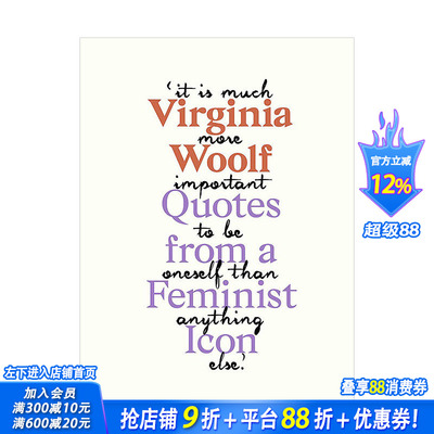 【预售】弗吉尼亚·伍尔芙:女性标杆语录Virginia Woolf Inspiring Quotes from an Original Feminist Icon英文原版经典文学