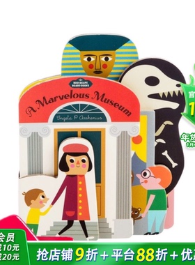 【现货】儿童英文绘本 奇妙的博物馆A Marvelous Museum 0-3岁 设计师Ingela Arrhenius 儿童趣味艺术立体绘本书 英文原版