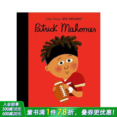 【现货】【小人物，大梦想】帕特里克·马霍姆斯 Patrick Mahomes 橄榄球运动员 英文儿童插画故事绘本 进口童书