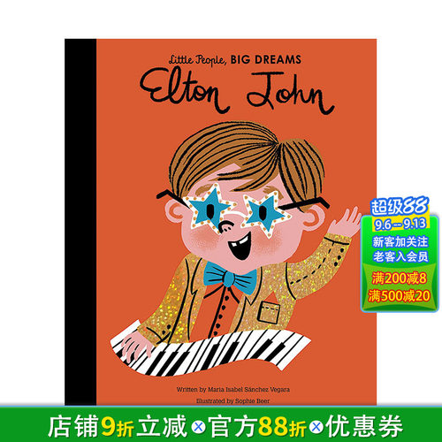 【现货】【小人物，大梦想】Elton John艾尔顿·约翰 英文原版儿童绘本 3-6岁【善优童书】