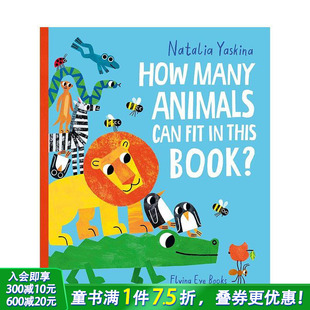 How Can 预售 下多少动物？ 英文儿童趣味英语早教绘本 数数启蒙 Book? Many 这本书能装 Fit Animals 进口童书 This