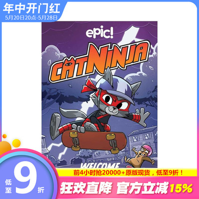 【预售】【Cat Ninja】忍者猫：欢迎来到郊区 卷4(平装) Cat Ninja: Welcome to the 'Burbs英文儿童漫画 儿童英语拓展阅读进口书