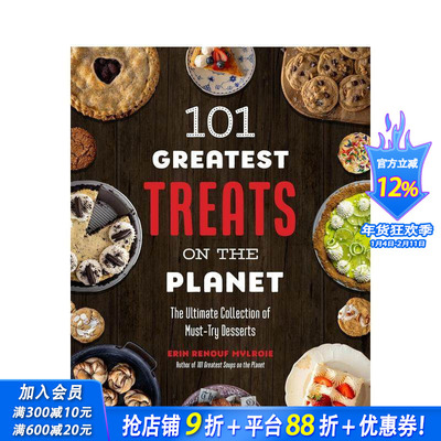 【预售】全球 101 种美味甜品 101 Greatest Treats on the Planet 原版英文餐饮生活美食 正版进口书