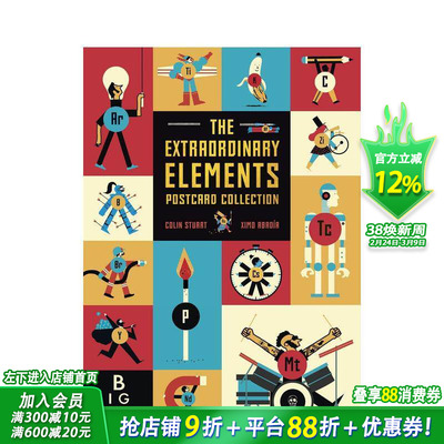 【预售】非凡元素：卡片集 The Extraordinary Elements: Postcard Collection 英文儿童自然拼读 英语早教进口书