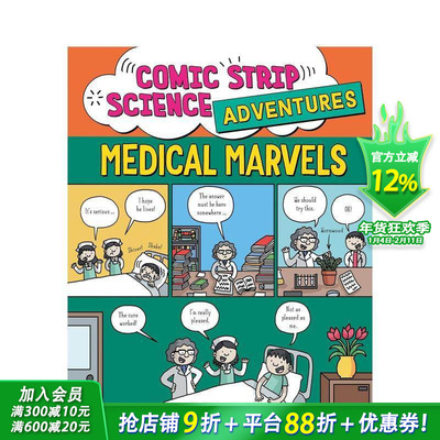【预售】科学大冒险漫画系列：医学奇迹 Comic Strip Science Adventures: Medical Marvels 英文儿童漫画故事书 英语拓展阅读