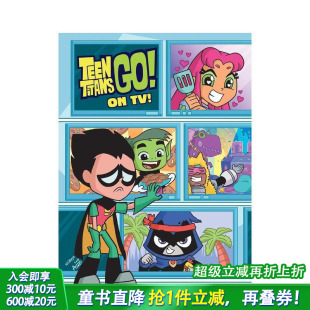 英语拓展阅读进口书 少年泰坦出击 Titans Teen DC漫画 上电视啦 英文儿童漫画故事 预售