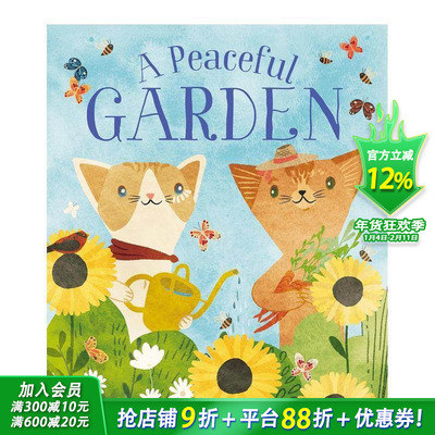 【现货】Peaceful Garden, A，和平花园 英文原版图书籍进口正版 London 儿童绘本-动物/生态/环保