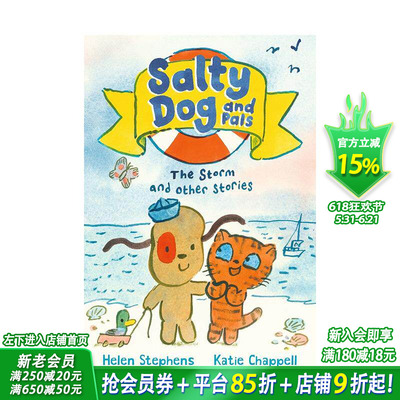 【预售】水手狗奇遇记：暴风雨及其它故事 Salty Dog and Pals:The Storm & Other Stories 英文儿童彩图桥梁章节故事书 拓展阅读