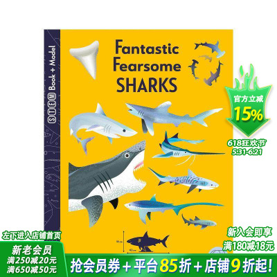 【现货】【激发STEM理念模型套装】神奇可怕的鲨鱼 【Ignite STEM Book】Fantastic Fearsome Sharks 英文儿童绘本趣味科普进口书