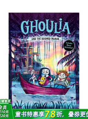 【现货】茱莉亚与诅咒庄园 4 Ghoulia and the Doomed Manor 英文儿童桥梁故事书 英语拓展阅读进口书 哥特式 儿童文学