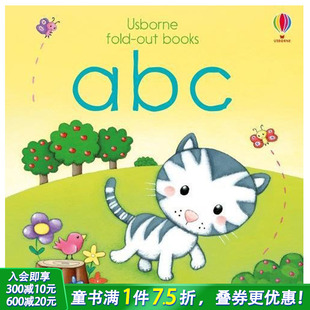 out ABC 风琴状折叠书 英文儿童趣味图书 Fold 字母 善优童书 现货