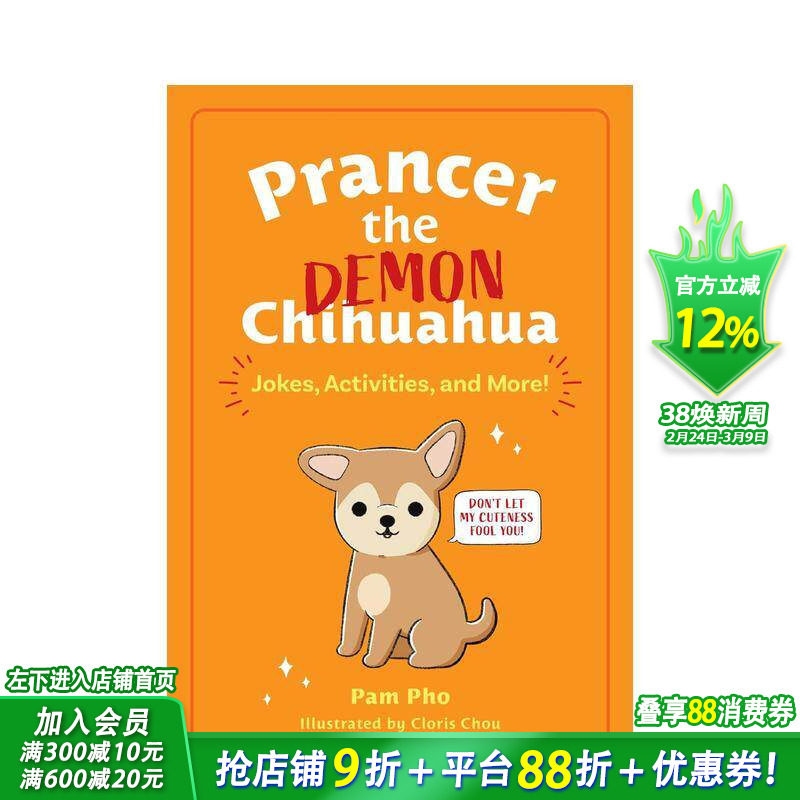 【预售】妖怪吉娃娃普兰瑟 Prancer the Demon Chihuahua 英文儿童插画科普故事绘本 进口童书