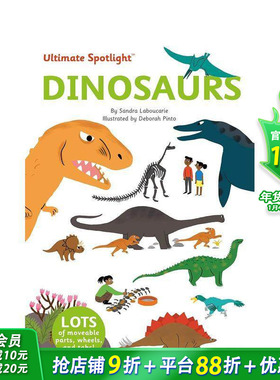【现货】【翻翻立体书】恐龙 【Ultimate Spotlight】Dinosaurs 英文儿童趣味互动科普绘本 进口书