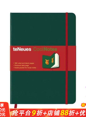 【现货】中号笔记本 绿色 红黄色包袋 CoolNotes Medium 16 22cm Green Boar Yellow Red  英文创意文创产品 高颜值节日送礼