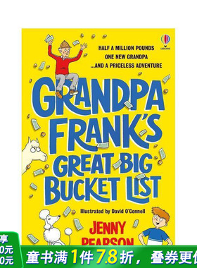 【预售】弗兰克爷爷的遗愿清单 Grandpa Frank’s Great Big Bucket List 英文儿童桥梁章节故事 英语拓展阅读进口书