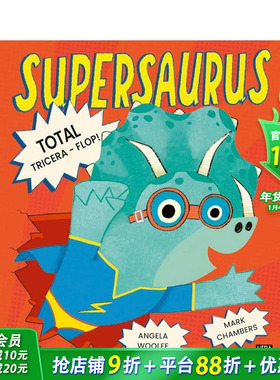 【预售】龙：三角龙坠落 Supersaurus: Total Tricera-Flop! 英文儿童插画故事绘本 进口童书