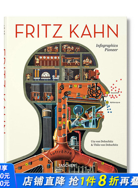 【现货】[TASCHEN]英文原版 Fritz Kahn：信息图形先锋 Fritz Kahn. Infographics Pioneer 平面设计 进口图书
