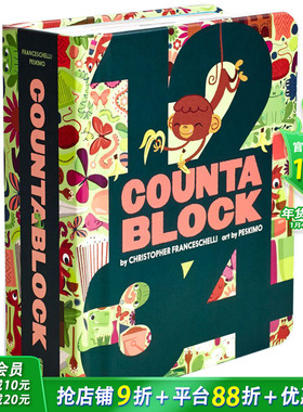 【现货】数数板绘本 宝宝英语绘本启蒙幼儿 Block Countablock Board Book 零基础0-3岁儿童早教书原版书【善优童书】