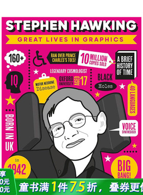 【现货】【图像传记】斯蒂芬·霍金【Great Lives in Graphics】Stephen Hawking 英文儿童绘本 人物传记 进口原版书籍 善优图书