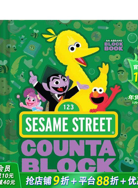 【现货】芝麻街计数书Sesame Street Countablock 收欢迎儿童电视节目主题数数启蒙翻翻纸板绘本 英文 适合3-6岁少儿学前早教