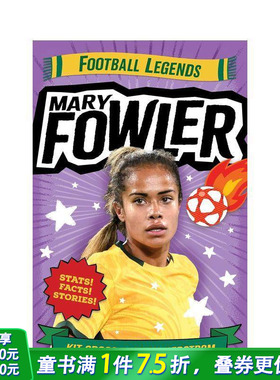 【预售】玛丽·福勒：足球传奇 Mary Fowler: Football Legends 英文儿童漫画故事 英语拓展阅读进口童书