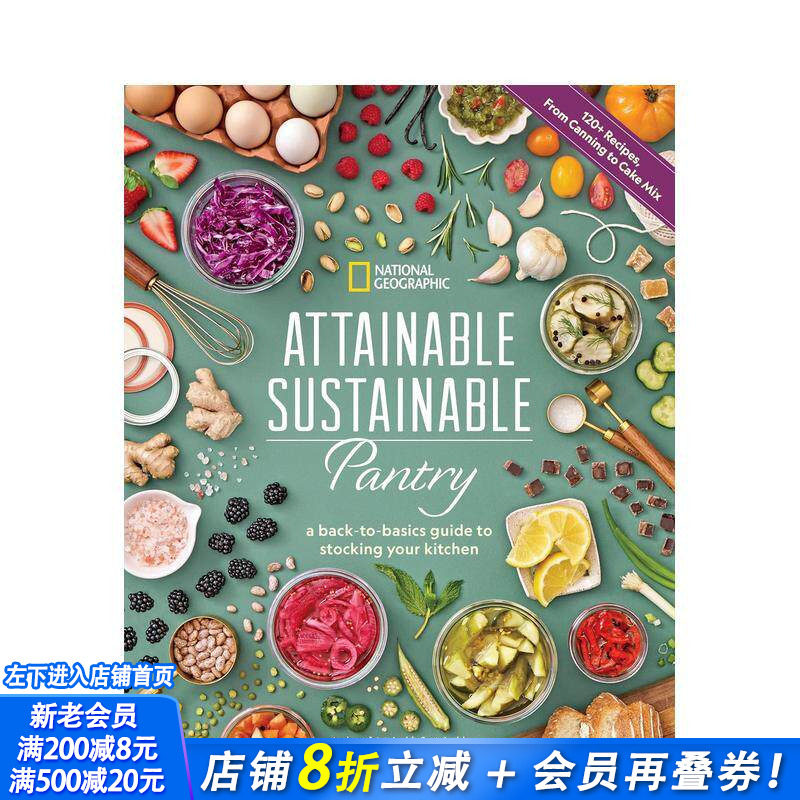 【预售】可持续厨房:厨房储存的基本指南 Attainable Sustainable Pantry 烹饪技巧 原版英文生活综合 正版进口书
