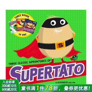 Featuring 英语阅读拓展进口童书 三部合集 Adventures Classic 超级土豆大冒险 Three 英文儿童故事 Supertato 现货