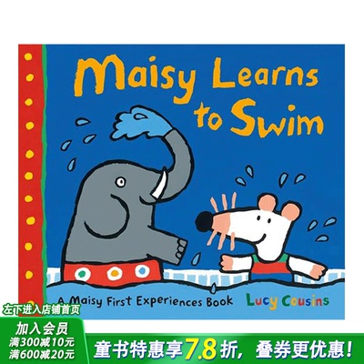 【预售】【Maisy小鼠波波】小鼠波波学游泳Maisy Learns to Swim 3-6岁儿童英文绘本 早教启蒙认知读物【善优童书】