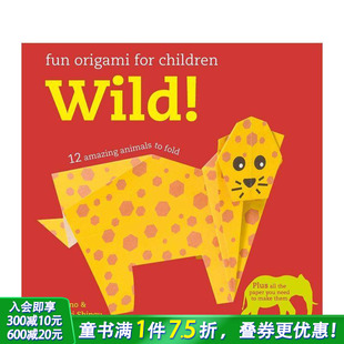 Fun Children 现货 动物 英文儿童互动游戏书 animals Origami 儿童折纸：12种惊奇 Wild for fold amazing