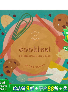 【预售】饼干!:一本互动食谱Cookies!: An Interactive Recipe Book 儿童趣味互动绘本书 3-6岁孩子食物料理常识普及