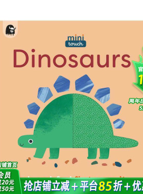 【预售】【迷你触摸书】恐龙：词汇启蒙 【MiniTouch】Dinosaurs 英文儿童 趣味英语早教绘本 进口童书