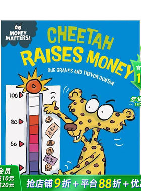 【现货】金钱小课堂：猎豹筹钱 Money Matters: Cheetah Raises Money 财商教育 英文儿童插画故事绘本 进口童书
