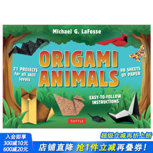 Animals Origami Kit 折纸动物工具包 手工制作图书 英文原版 现货